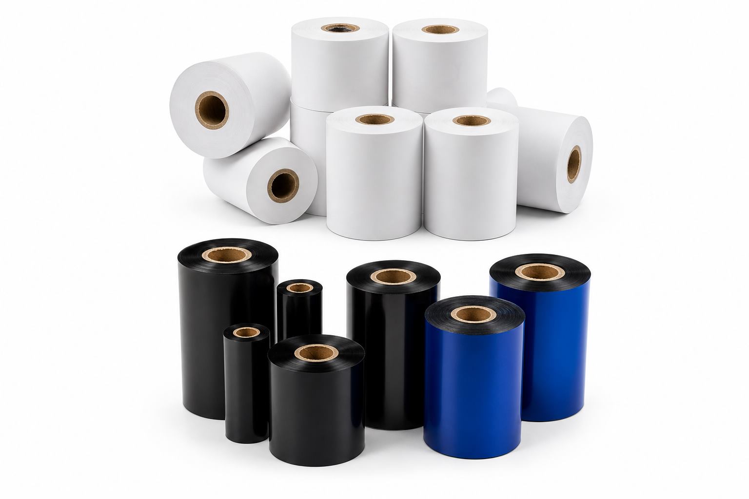 POS thermal paper rolls and TTR TTO ribbons